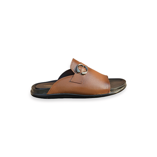 Designer Leather Slippers for Men – Soft PU Sole Chappal