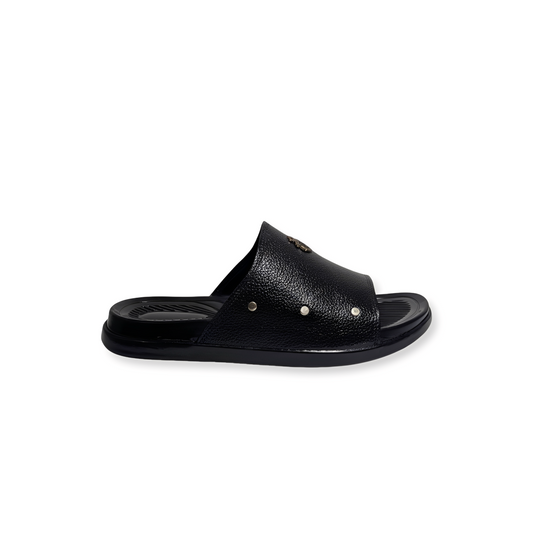 Men’s Leather Casual Slippers – Medicated PU Sole