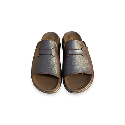 Premium Leather Slippers for Men – Soft PU Sole
