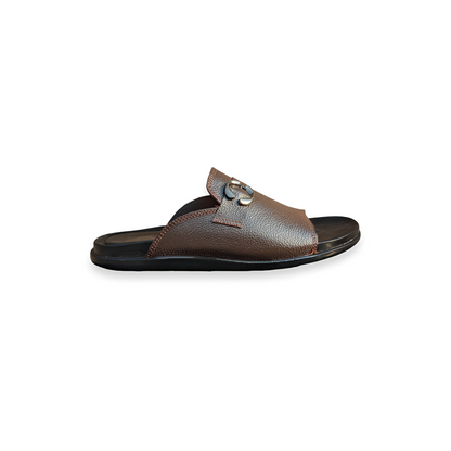 Designer Leather Slippers for Men – Soft PU Sole Chappal