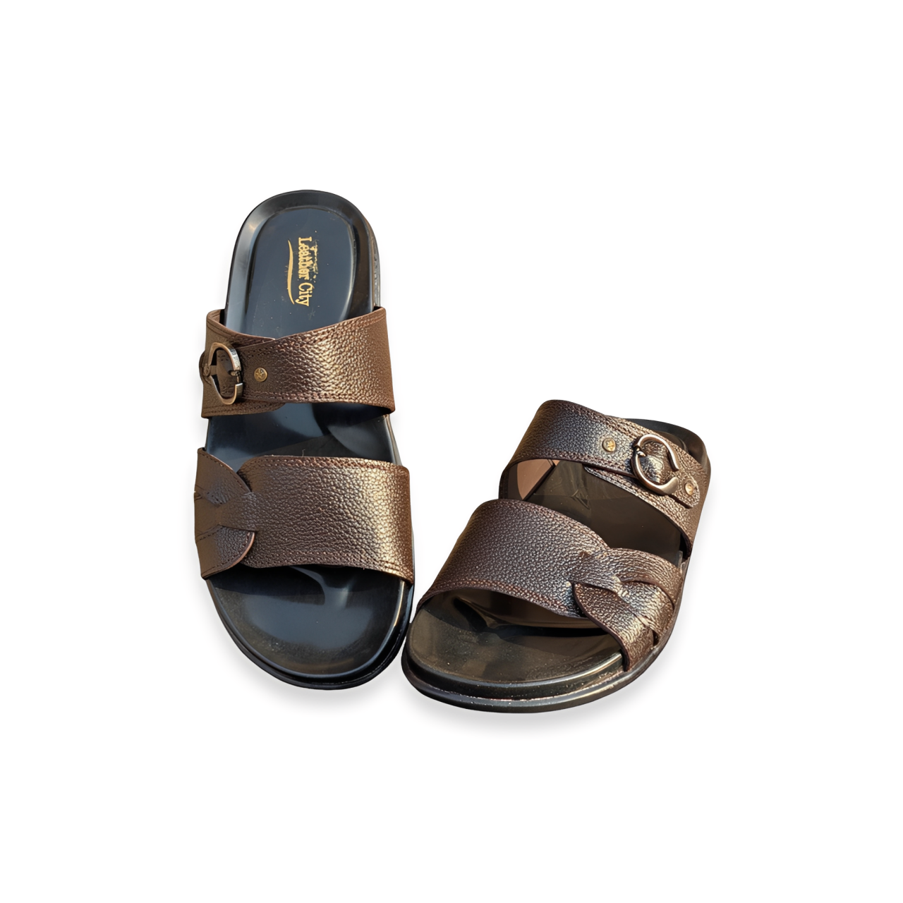 Leather Slippers for Men – Soft PU Sole