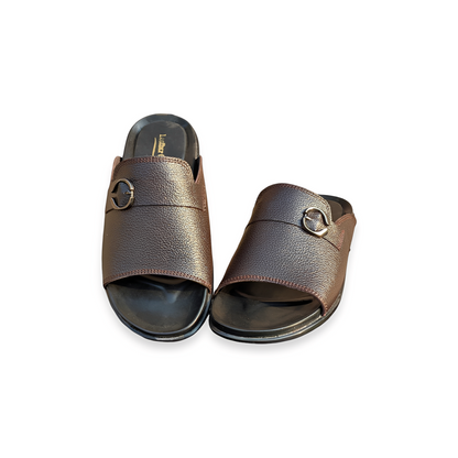 Designer Leather Slippers for Men – Soft PU Sole Chappal