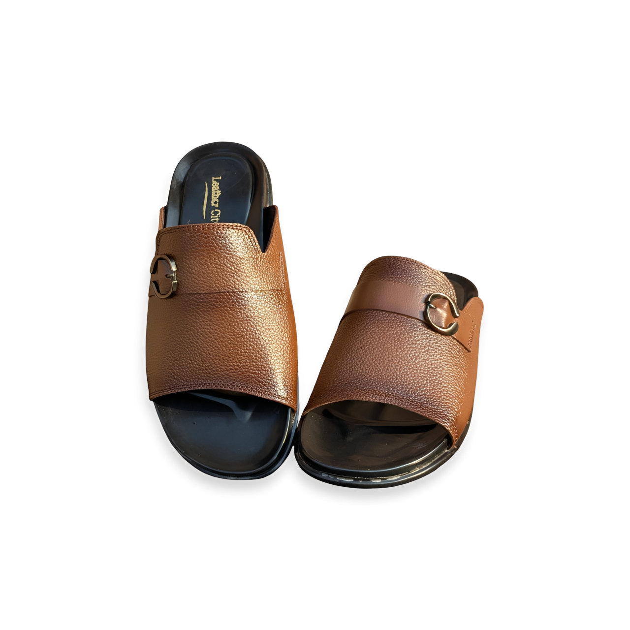 Designer Leather Slippers for Men – Soft PU Sole Chappal