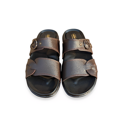 Leather Slippers for Men – Soft PU Sole