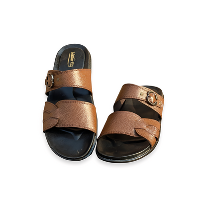 Leather Slippers for Men – Soft PU Sole