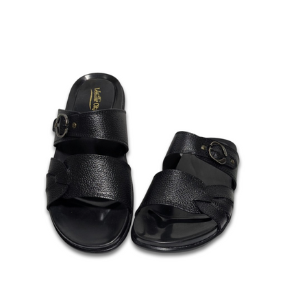 Leather Slippers for Men – Soft PU Sole