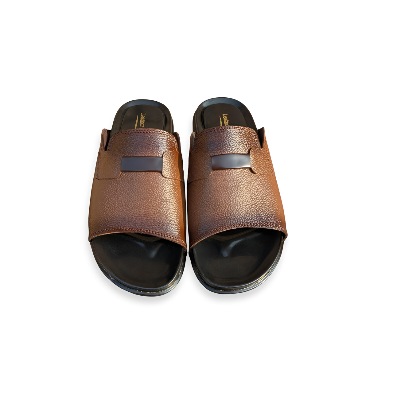 Premium Leather Slippers for Men – Soft PU Sole
