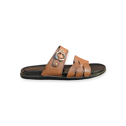 Leather Slippers for Men – Soft PU Sole