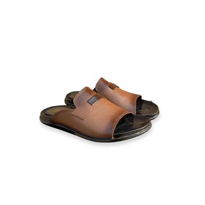 Premium Leather Slippers for Men – Soft PU Sole
