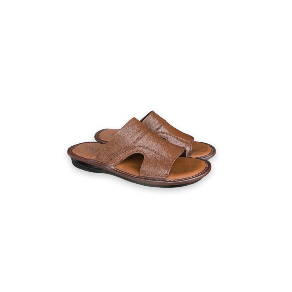 Leather Slippers for Men – Soft PU Sole
