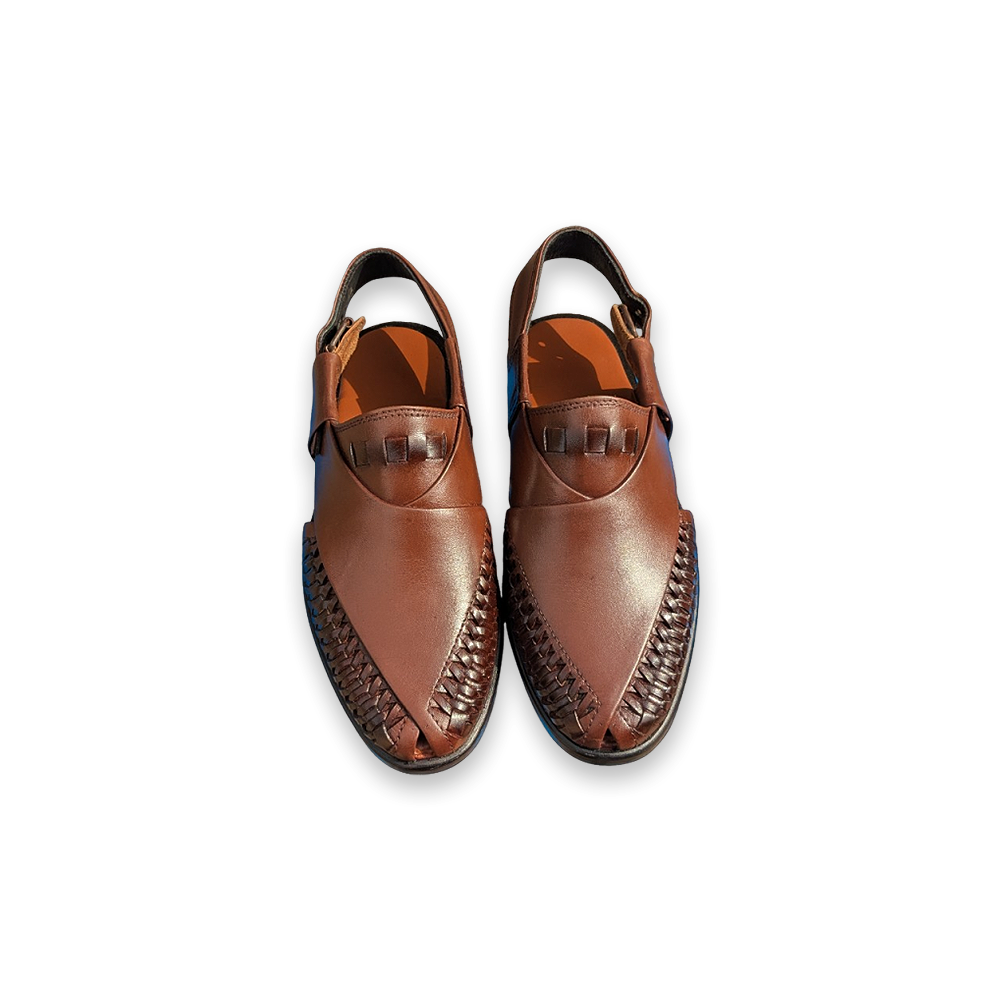 Premium Leather Peshawari Chappal for Men – Handmade Pakistani Sandals