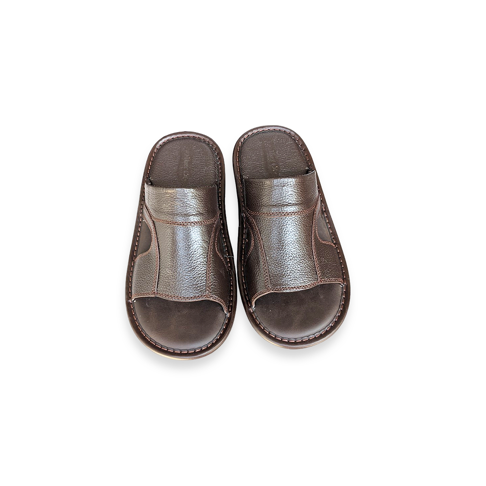 Leather Slippers for Men – Soft PU Sole