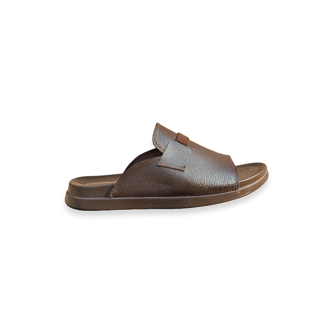 Premium Leather Slippers for Men – Soft PU Sole