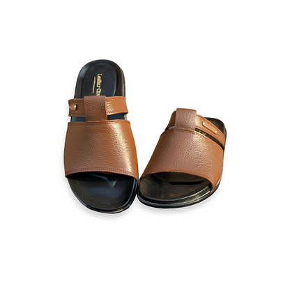 Handmade Leather Slippers – Soft PU Sole