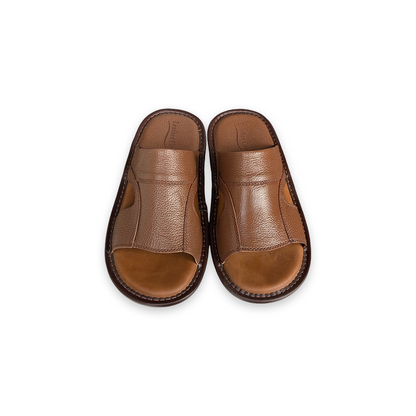 Leather Slippers for Men – Soft PU Sole