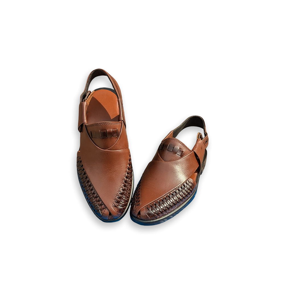 Premium Leather Peshawari Chappal for Men – Handmade Pakistani Sandals