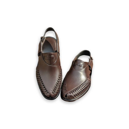 Premium Leather Peshawari Chappal for Men – Handmade Pakistani Sandals