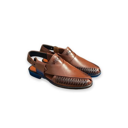 Premium Leather Peshawari Chappal for Men – Handmade Pakistani Sandals