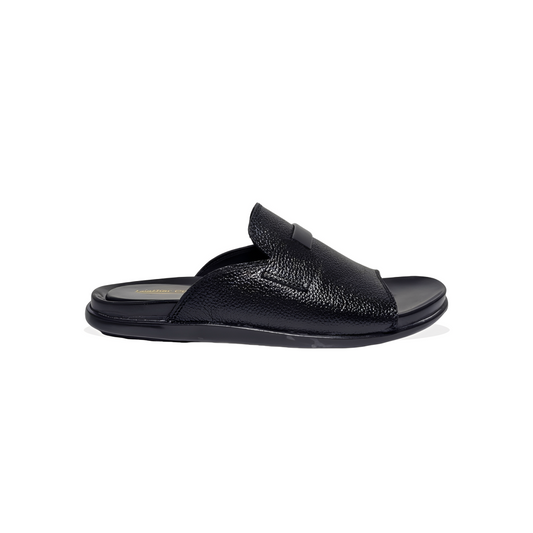 Premium Leather Slippers for Men – Soft PU Sole