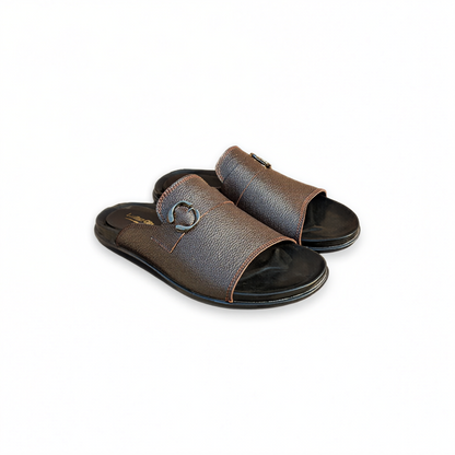 Designer Leather Slippers for Men – Soft PU Sole Chappal