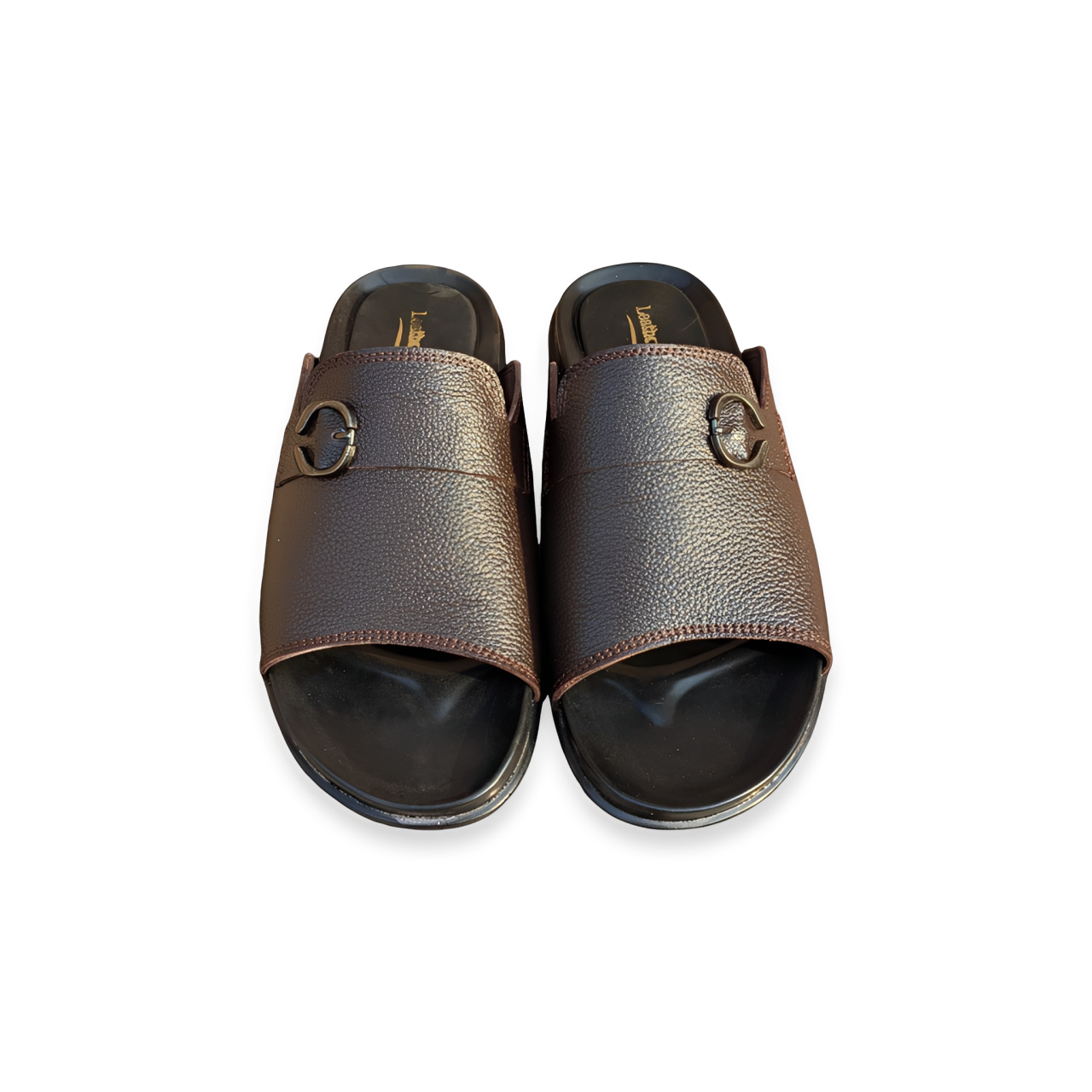 Designer Leather Slippers for Men – Soft PU Sole Chappal