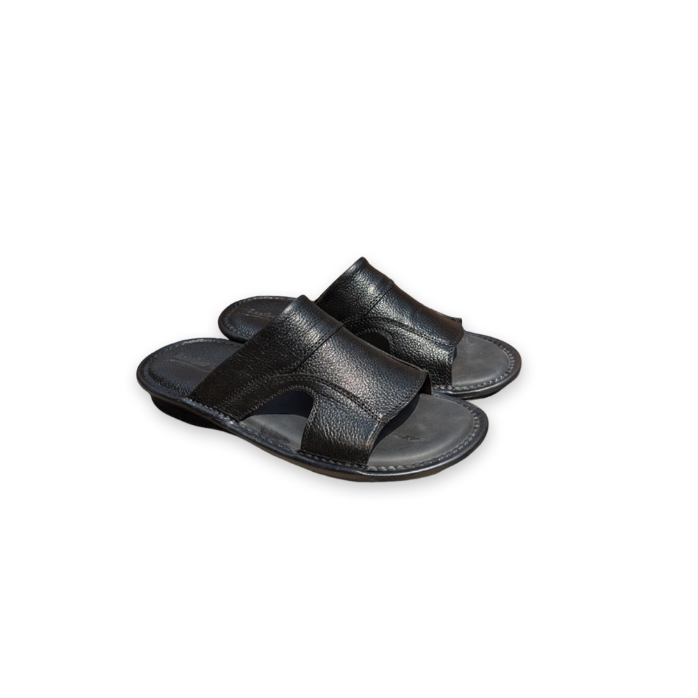 Leather Slippers for Men – Soft PU Sole