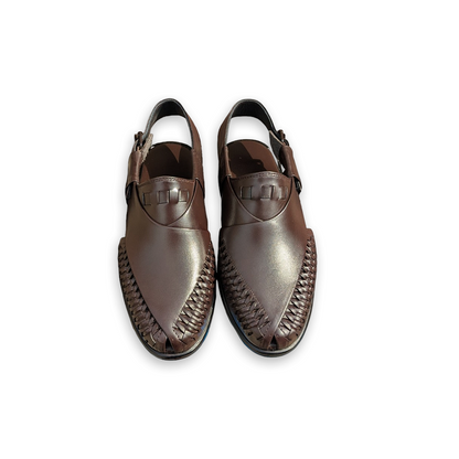 Premium Leather Peshawari Chappal for Men – Handmade Pakistani Sandals
