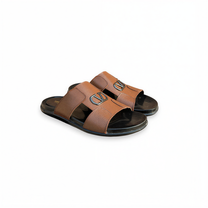Handmade Leather Slipper for Men - Soft PU Sole