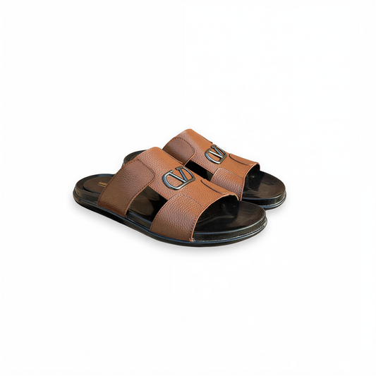 Handmade Leather Slipper for Men - Soft PU Sole