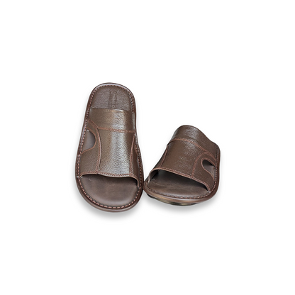 Leather Slippers for Men – Soft PU Sole