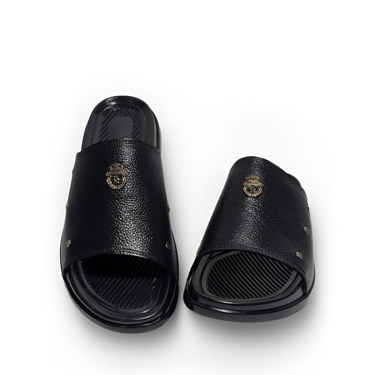Men’s Leather Casual Slippers – Medicated PU Sole