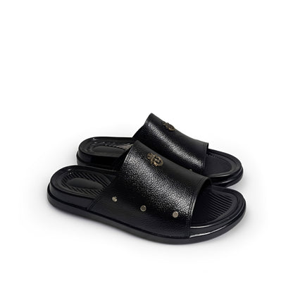 Men’s Leather Casual Slippers – Medicated PU Sole